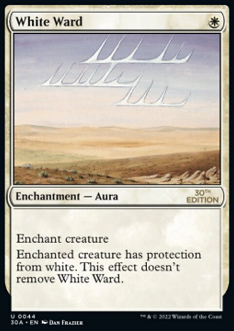 White Ward, 30th Anniversary Edition #44, Magic: The Gathering card