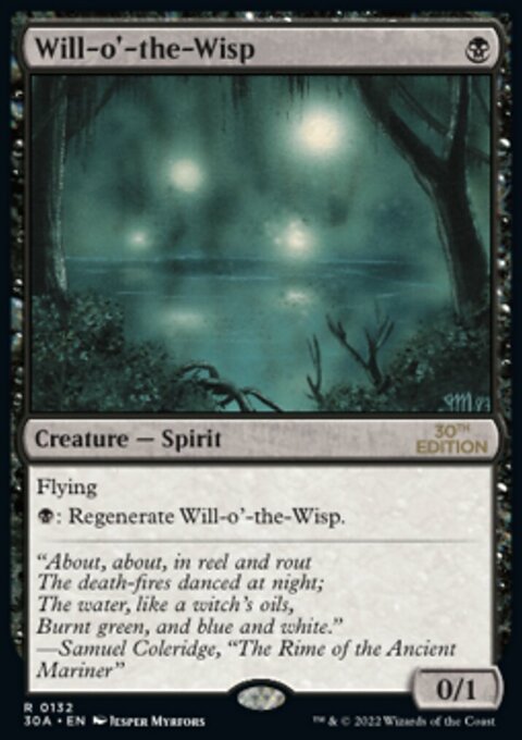 Will-o'-the-Wisp, 30th Anniversary Edition #132, Magic: The Gathering card