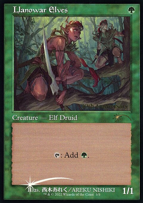 Llanowar Elves, 30th Anniversary History Promos #5★, Magic: The Gathering card