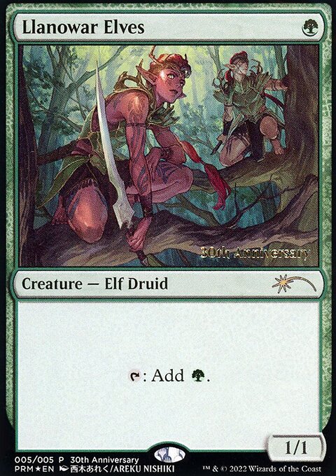 Llanowar Elves, 30th Anniversary History Promos #5, Magic: The Gathering card