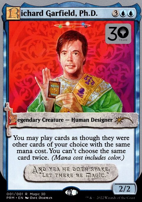 Richard Garfield, Ph.D., 30th Anniversary Misc Promos #1★, Magic: The Gathering card