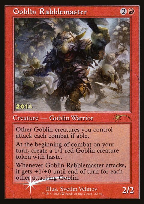 Goblin Rabblemaster, 30th Anniversary Play Promos #22, Magic: The Gathering card