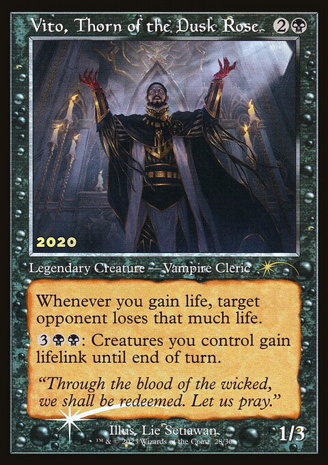 Vito, Thorn of the Dusk Rose, 30th Anniversary Play Promos #28, Magic: The Gathering card