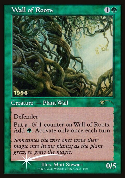 Wall of Roots, 30th Anniversary Play Promos #4, Magic: The Gathering card