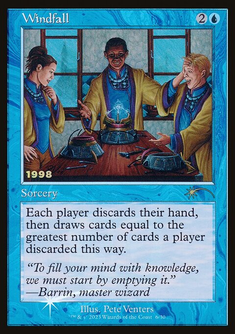 Windfall, 30th Anniversary Play Promos #6, Magic: The Gathering card