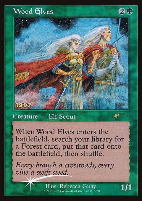 Wood Elves, 30th Anniversary Play Promos #5, Magic: The Gathering card