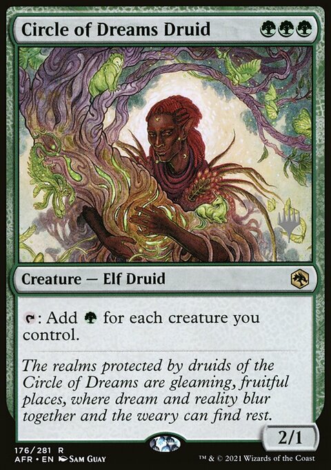 Circle of Dreams Druid, Adventures in the Forgotten Realms Promos #176p, Magic: The Gathering card