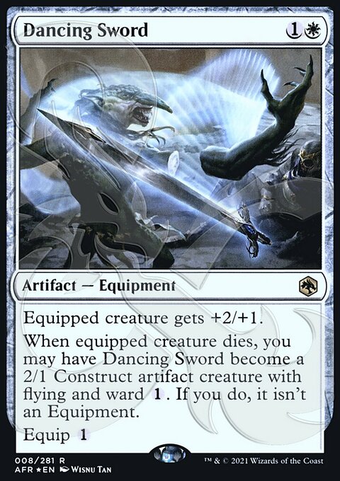Dancing Sword, Adventures in the Forgotten Realms Promos #8a, Magic: The Gathering card
