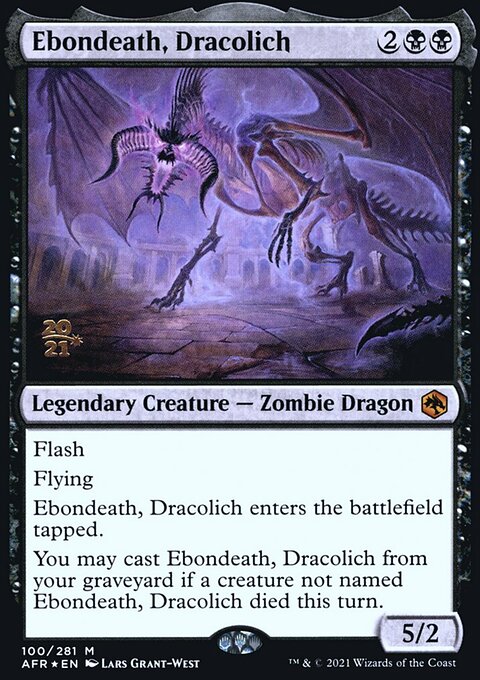 Ebondeath, Dracolich, Adventures in the Forgotten Realms Promos #100s, Magic: The Gathering card