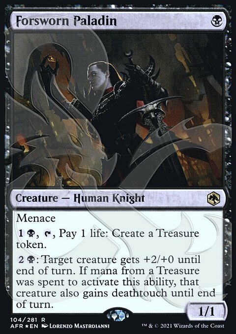 Forsworn Paladin, Adventures in the Forgotten Realms Promos #104a, Magic: The Gathering card
