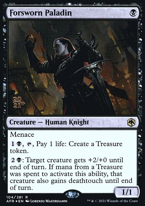 Forsworn Paladin, Adventures in the Forgotten Realms Promos #104s, Magic: The Gathering card