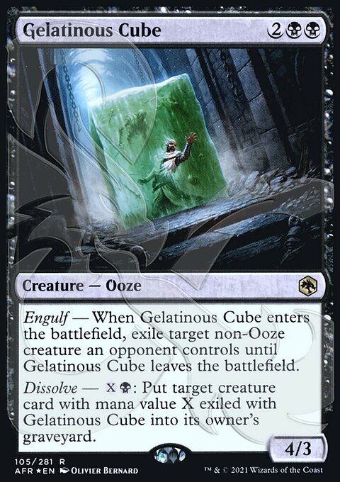 Gelatinous Cube, Adventures in the Forgotten Realms Promos #105a, Magic: The Gathering card