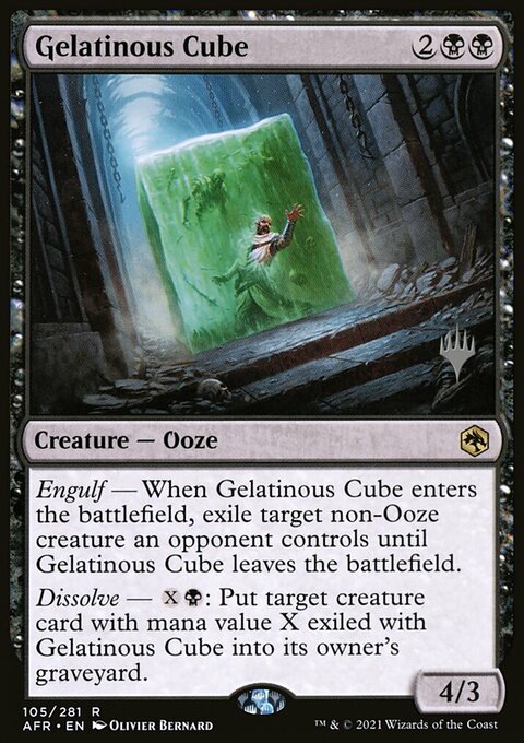 Gelatinous Cube, Adventures in the Forgotten Realms Promos #105p, Magic: The Gathering card