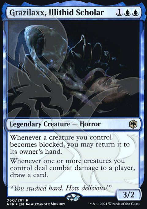 Grazilaxx, Illithid Scholar, Adventures in the Forgotten Realms Promos #60a, Magic: The Gathering card