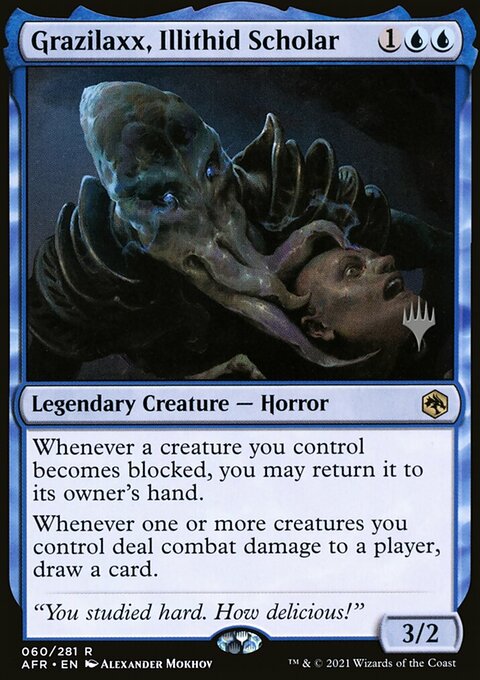 Grazilaxx, Illithid Scholar, Adventures in the Forgotten Realms Promos #60p, Magic: The Gathering card