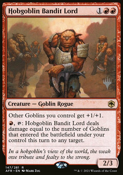 Hobgoblin Bandit Lord, Adventures in the Forgotten Realms Promos #147p, Magic: The Gathering card
