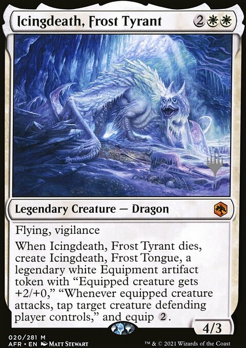 Icingdeath, Frost Tyrant, Adventures in the Forgotten Realms Promos #20p, Magic: The Gathering card