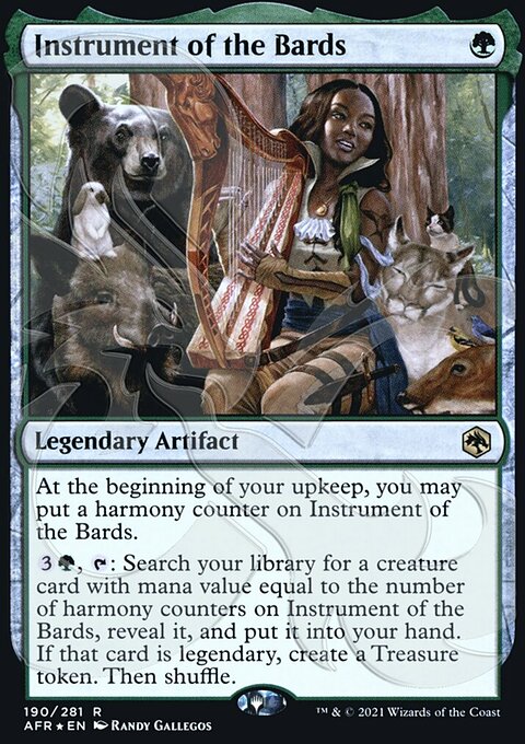 Instrument of the Bards, Adventures in the Forgotten Realms Promos #190a, Magic: The Gathering card