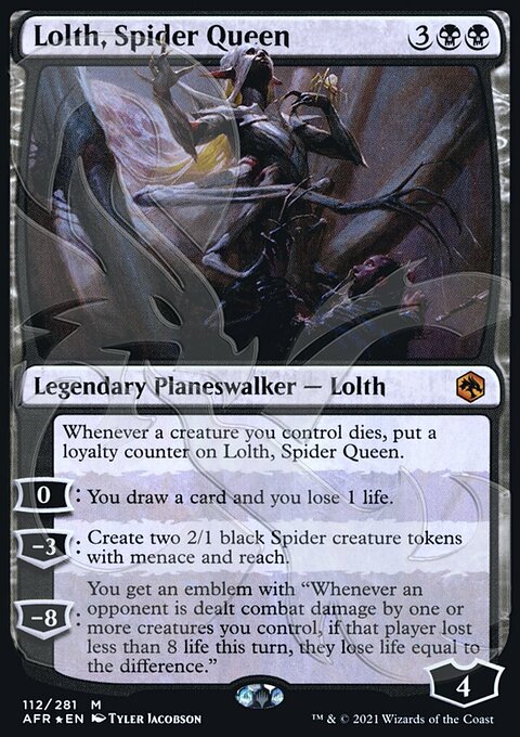 Lolth, Spider Queen, Adventures in the Forgotten Realms Promos #112a, Magic: The Gathering card