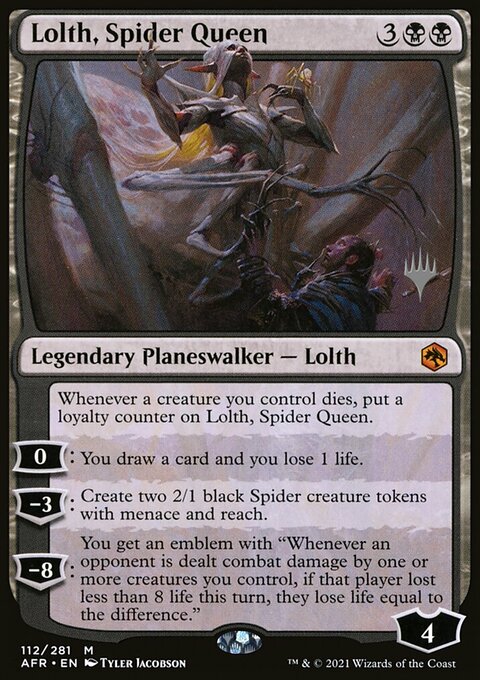 Lolth, Spider Queen, Adventures in the Forgotten Realms Promos #112p, Magic: The Gathering card