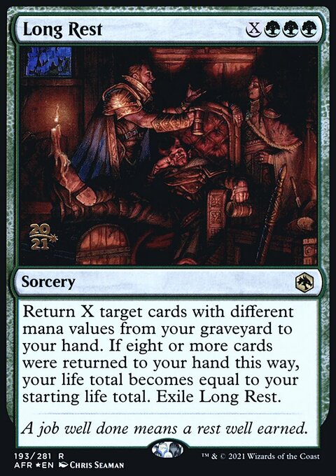 Long Rest, Adventures in the Forgotten Realms Promos #193s, Magic: The Gathering card