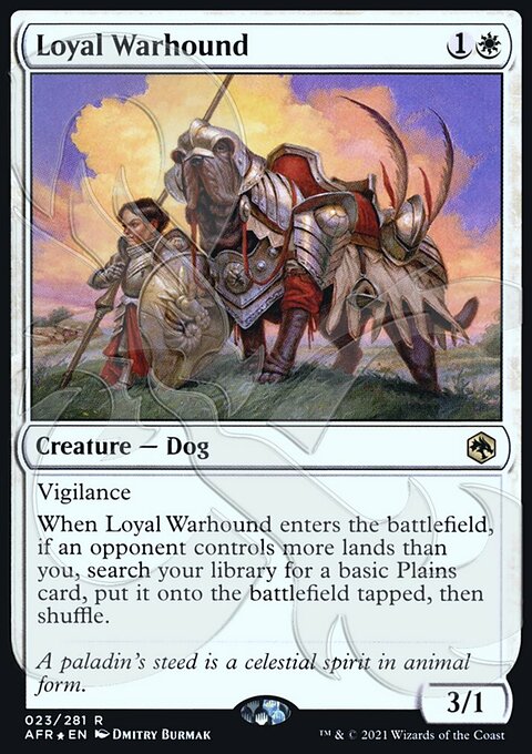 Loyal Warhound, Adventures in the Forgotten Realms Promos #23a, Magic: The Gathering card