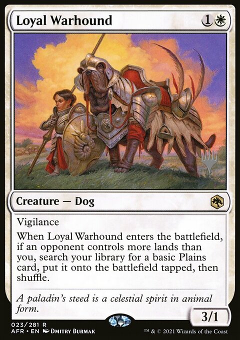 Loyal Warhound, Adventures in the Forgotten Realms Promos #23p, Magic: The Gathering card