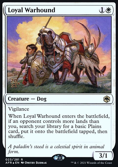 Loyal Warhound, Adventures in the Forgotten Realms Promos #23s, Magic: The Gathering card
