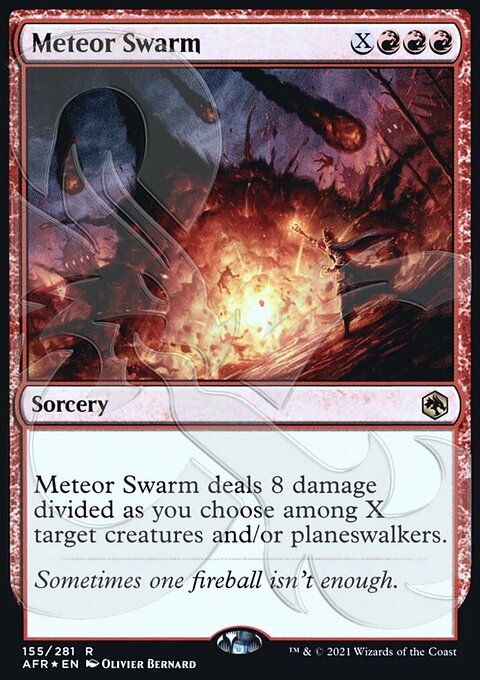Meteor Swarm, Adventures in the Forgotten Realms Promos #155a, Magic: The Gathering card