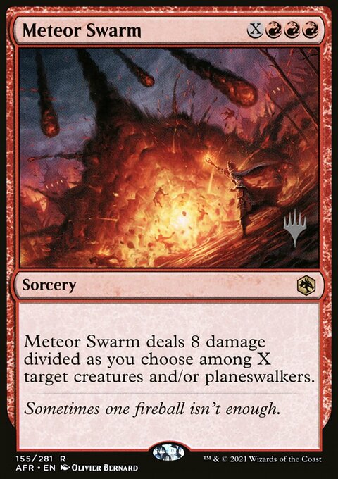 Meteor Swarm, Adventures in the Forgotten Realms Promos #155p, Magic: The Gathering card