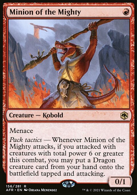 Minion of the Mighty, Adventures in the Forgotten Realms Promos #156p, Magic: The Gathering card