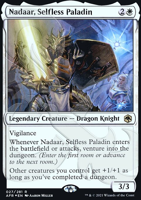 Nadaar, Selfless Paladin, Adventures in the Forgotten Realms Promos #27a, Magic: The Gathering card