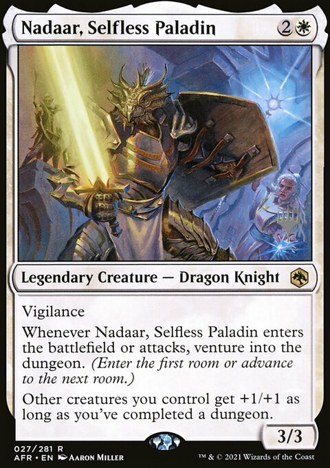 Nadaar, Selfless Paladin, Adventures in the Forgotten Realms Promos #27p, Magic: The Gathering card