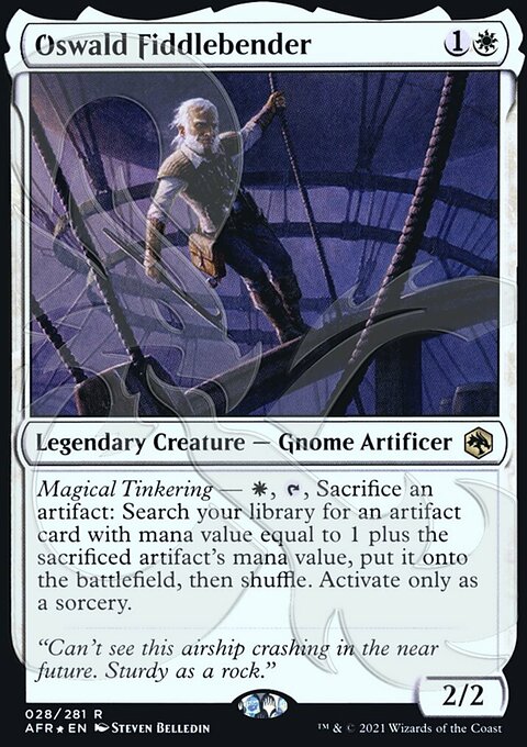 Oswald Fiddlebender, Adventures in the Forgotten Realms Promos #28a, Magic: The Gathering card