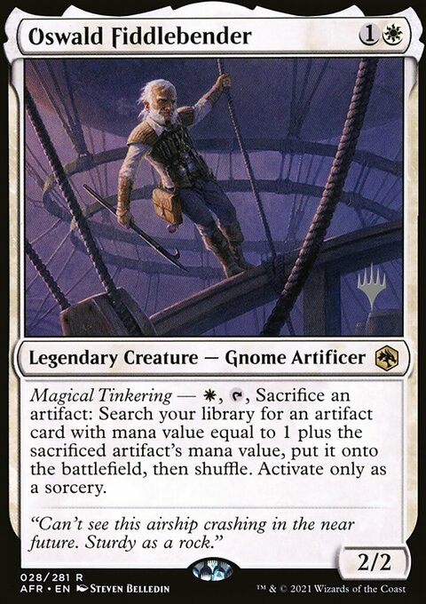 Oswald Fiddlebender, Adventures in the Forgotten Realms Promos #28p, Magic: The Gathering card