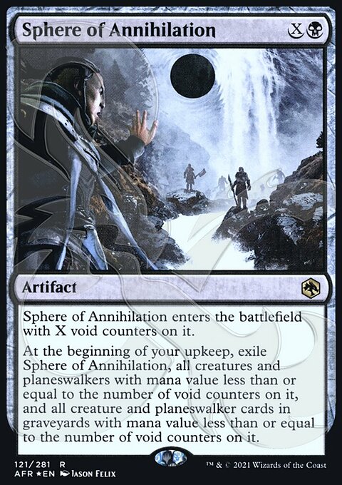 Sphere of Annihilation, Adventures in the Forgotten Realms Promos #121a, Magic: The Gathering card