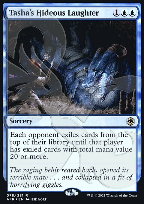Tasha's Hideous Laughter, Adventures in the Forgotten Realms Promos #78a, Magic: The Gathering card