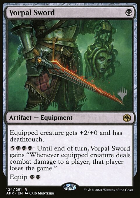 Vorpal Sword, Adventures in the Forgotten Realms Promos #124p, Magic: The Gathering card