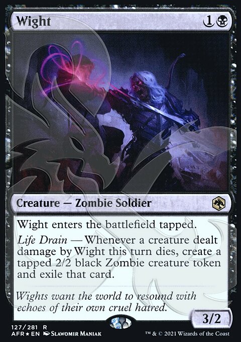 Wight, Adventures in the Forgotten Realms Promos #127a, Magic: The Gathering card