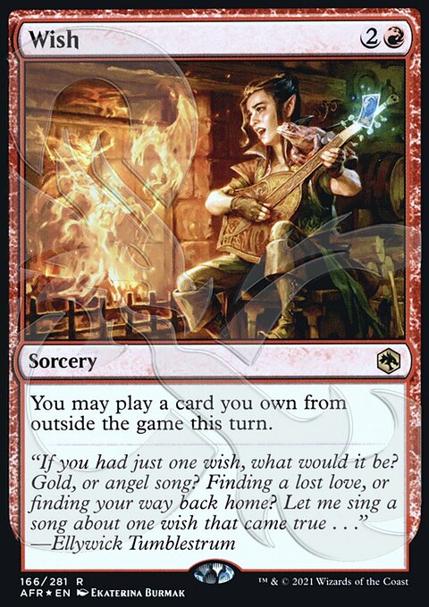 Wish, Adventures in the Forgotten Realms Promos #166a, Magic: The Gathering card