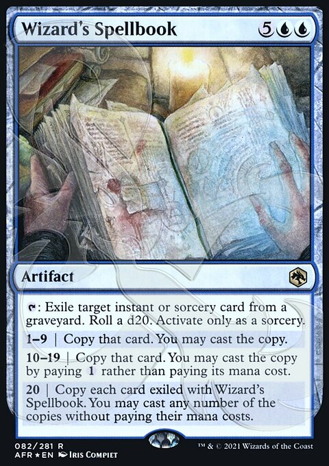 Wizard's Spellbook, Adventures in the Forgotten Realms Promos #82a, Magic: The Gathering card