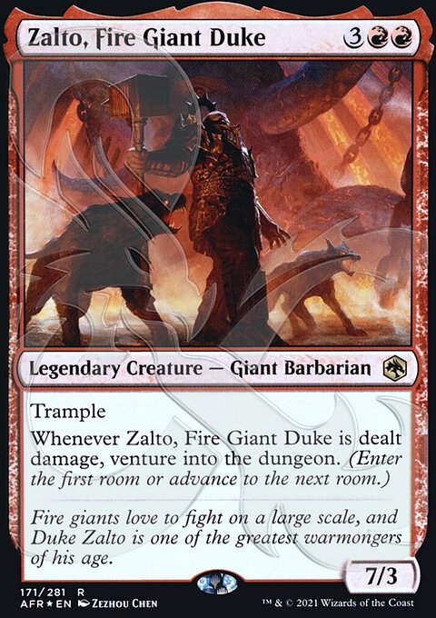 Zalto, Fire Giant Duke, Adventures in the Forgotten Realms Promos #171a, Magic: The Gathering card