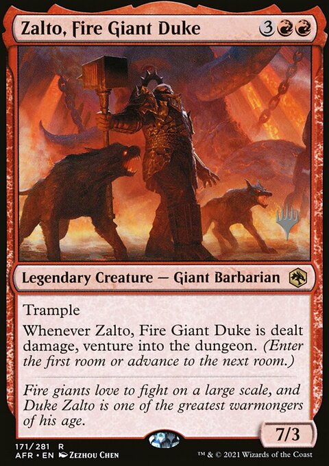 Zalto, Fire Giant Duke, Adventures in the Forgotten Realms Promos #171p, Magic: The Gathering card
