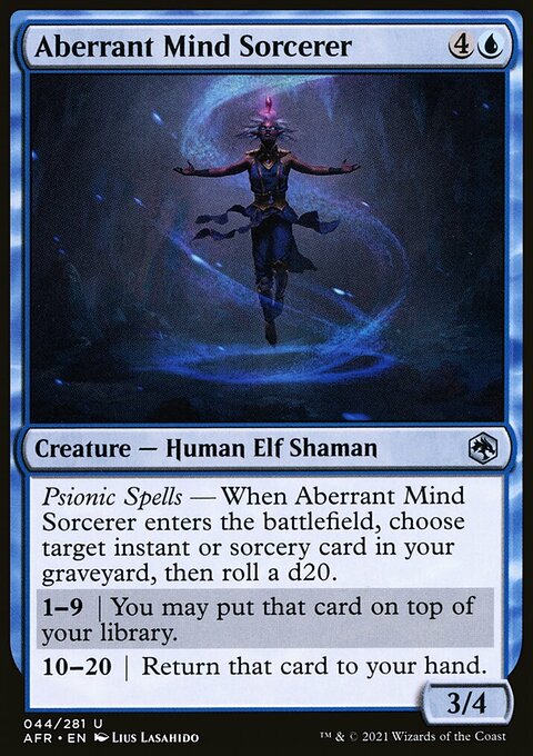 Aberrant Mind Sorcerer, Adventures in the Forgotten Realms #44, Magic: The Gathering card