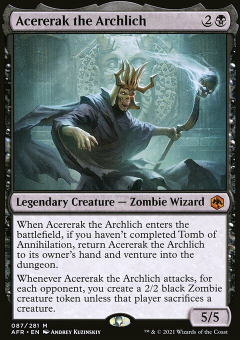 Acererak the Archlich, Adventures in the Forgotten Realms #87, Magic: The Gathering card