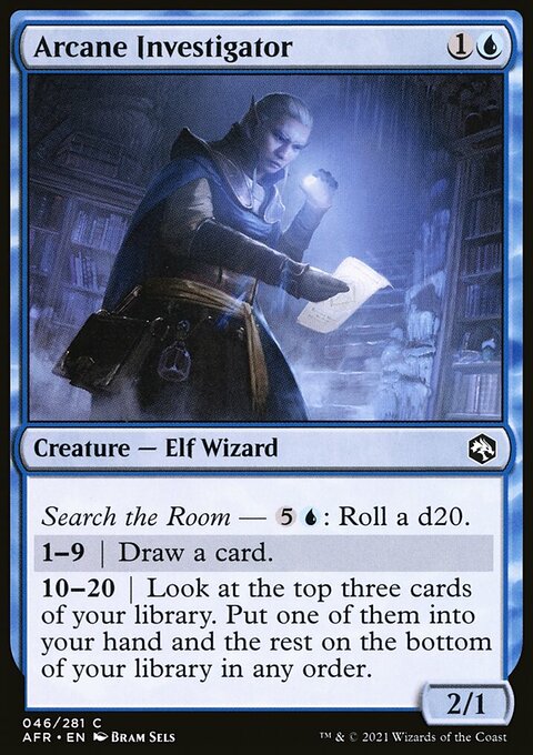Arcane Investigator, Adventures in the Forgotten Realms #46, Magic: The Gathering card