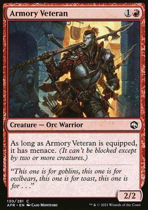 Armory Veteran, Adventures in the Forgotten Realms #130, Magic: The Gathering card