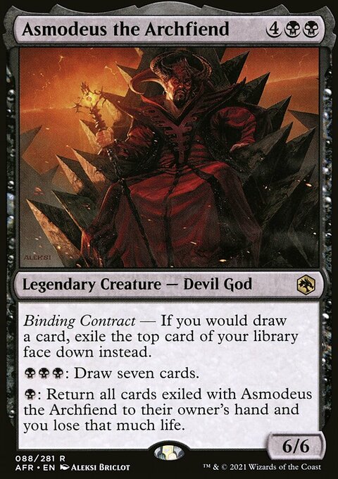 Asmodeus the Archfiend, Adventures in the Forgotten Realms #88, Magic: The Gathering card