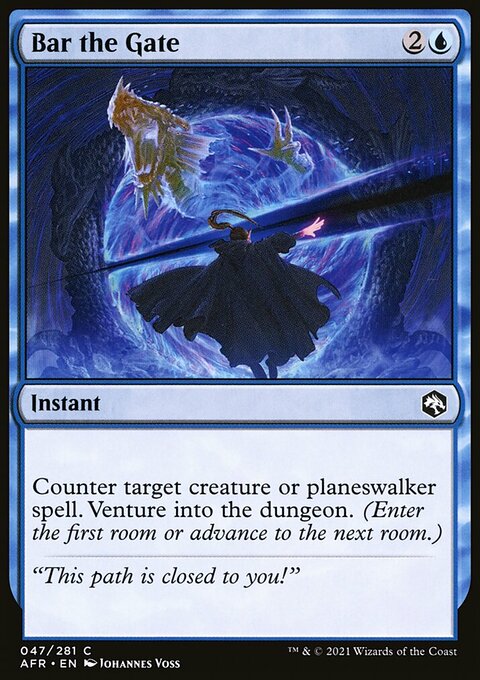 Bar the Gate, Adventures in the Forgotten Realms #47, Magic: The Gathering card