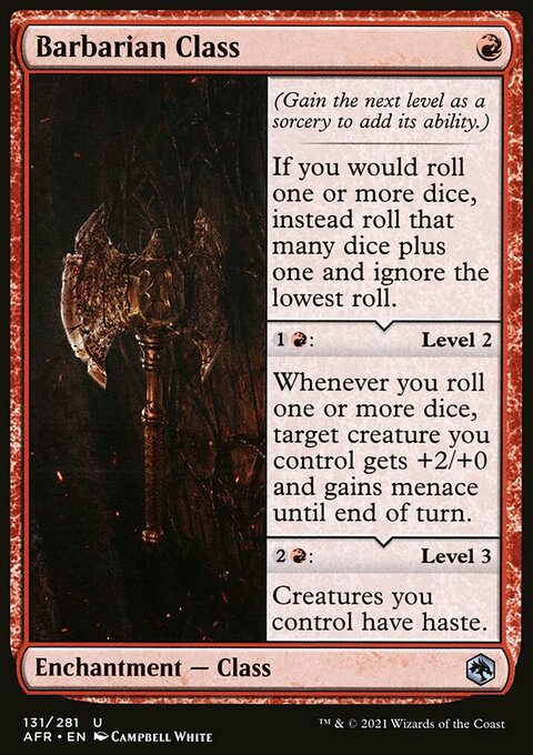 Barbarian Class, Adventures in the Forgotten Realms #131, Magic: The Gathering card